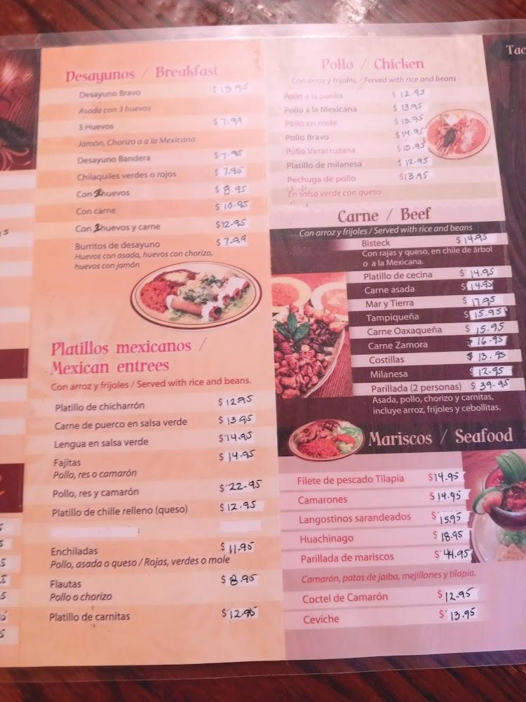 Bravo Mexican Restaurant Menu image 1