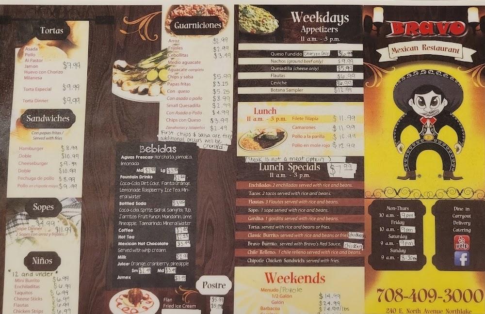 Bravo Mexican Restaurant Menu image 4